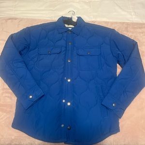 AMERICAN EAGLE BLUE FLEECE-LINED QUILTED JACKET SIZE S